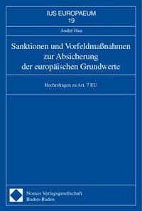 Produktbild: Sanktionen und Vorfeldma&szlig;nahmen zur Absicherung der europ&auml;ischen Grundwerte