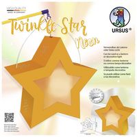 Produktbild: URSUS Laternenzeit Twinkle Star Neon, leuchtorange