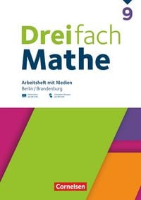 Produktbild: Dreifach Mathe 9. Schuljahr - Berlin und Brandenburg - Arbeitsheft mit Medien und Lösungen