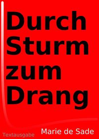 Produktbild: Durch Sturm zum Drang