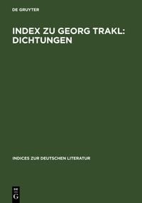 Produktbild: Index zu Georg Trakl: Dichtungen