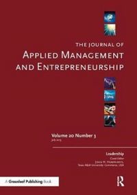 Produktbild: The Journal of Applied Management and Entrepreneurship Vol.