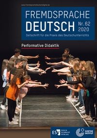 Produktbild: Fremdsprache Deutsch - - Heft 62 (2020): Performative Didaktik