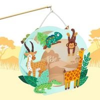 Produktbild: URSUS Laternenzeit Diamond Painting Laternen-Bastelset Safaritiere
