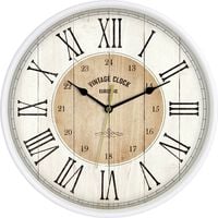 Produktbild: EUROTIME 81748-07 Quarz Wanduhr 30.5cm Wei&szlig;
