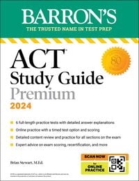 Produktbild: ACT Study Guide Premium Prep, 2024: 6 Practice Tests + Comprehensive Review + Online Practice