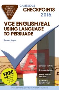 Produktbild: Cambridge Checkpoints Vce English/Eal Using Language to Persuade 2016 and Quiz Me More