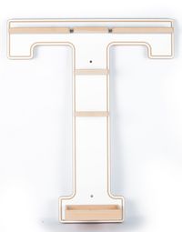 Produktbild: Wandregal  "Buchstabe T" f&uuml;r Toniebox