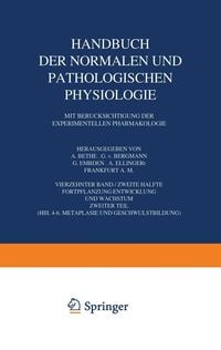 Produktbild: Handbuch der Normalen und Pathologischen Physiologie Fortpflanzung Entwicklung und Wachstum