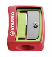 Produktbild: STABILO Spitzer - woody 3 in 1 Spitzer - für extradicke Stifte - rot/grün