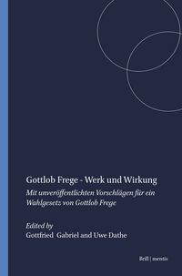 Produktbild: Gottlob Frege - Werk und Wirkung