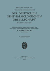 Produktbild: Bericht &uuml;ber die F&uuml;nfzigste Zusammenkunft der Deutschen Ophthalmologischen Gesellschaft in Heidelberg 1934