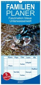Produktbild: Familienplaner 2027 - Faszination blaue Unterwasserwelt mit 5 Spalten (Wandkalender, 21 x 45 cm) CALVENDO