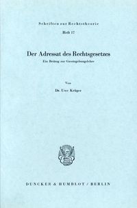 Produktbild: Der Adressat des Rechtsgesetzes.