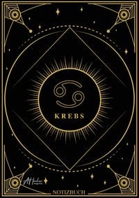 Produktbild: Edles Notizbuch Sternzeichen Krebs | Designed by Alfred Herler
