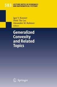 Produktbild: Generalized Convexity and Related Topics