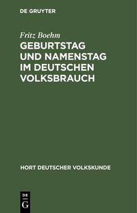 Produktbild: Geburtstag und Namenstag im deutschen Volksbrauch