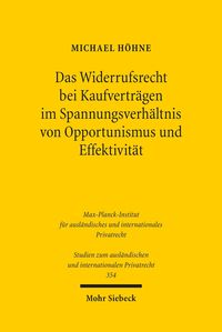 Bild vom Artikel Das Widerrufsrecht bei Kaufverträgen im Spannungsverhältnis von Opportunismus und Effektivität vom Autor Michael Höhne