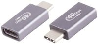 Produktbild: BKL Electronic USB-C&reg; Adapter, USB-C&reg; Buchse, 4.0, Metall, Pro 10080138 Inhalt: 1St.