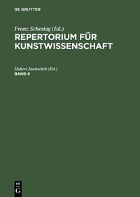 Produktbild: Repertorium f&uuml;r Kunstwissenschaft. Band 9