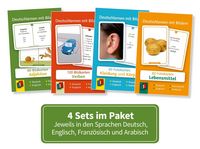 Produktbild: 4er Paket: Deutschlernen mit Bildern &ndash; Deutsch, Englisch, Franz&ouml;sisch & Arabisch
