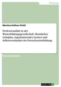 Produktbild: Professionalit&auml;t in der Weiterbildungsgesellschaft. Heimlicher Lehrplan, organisationales Lernen und Selbstverst&auml;ndnis der Erwachsenenbildung