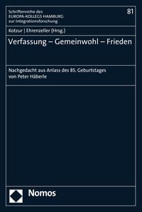 Produktbild: Verfassung - Gemeinwohl - Frieden