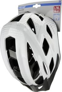 Produktbild: FISCHER FAHRRAD Urban Lano S/M MTB-Helm Wei&szlig;, Schwarz Konfektionsgr&ouml;&szlig;e=M