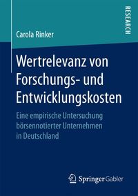 Produktbild: Wertrelevanz von Forschungs- und Entwicklungskosten