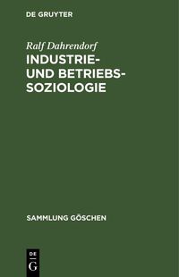 Produktbild: Industrie- und Betriebssoziologie