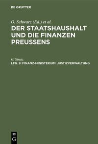 Produktbild: Finanz-Ministerium. Justizverwaltung