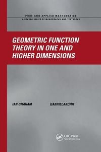 Produktbild: Geometric Function Theory in One and Higher Dimensions