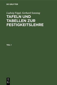 Produktbild: Tafeln und Tabellen zur Festigkeitslehre