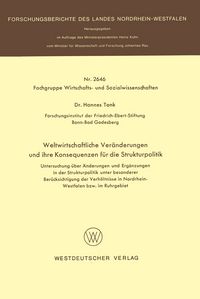 Produktbild: Weltwirtschaftliche Ver&auml;nderungen und ihre Konsequenzen f&uuml;r die Strukturpolitik