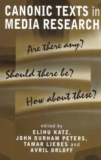 Produktbild: Canonic Texts in Media Research