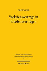 Produktbild: Vorkriegsvertr&auml;ge in Friedensvertr&auml;gen