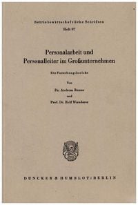Produktbild: Personalarbeit und Personalleiter im Gro&szlig;unternehmen.