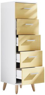 Produktbild: Midischrank Badm&ouml;bel Kommode Schubladen Landos M