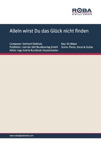 Produktbild: Allein wirst Du das Gl&uuml;ck nicht finden