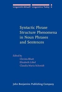 Produktbild: Syntactic Phrase Structure Phenomena in Noun Phrases and Sentences