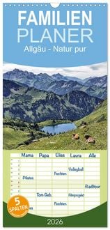 Produktbild: Familienplaner 2026 - Allg&auml;u - Natur pur mit 5 Spalten (Wandkalender, 21 x 45 cm) CALVENDO