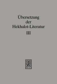 Produktbild: &Uuml;bersetzung der Hekhalot-Literatur