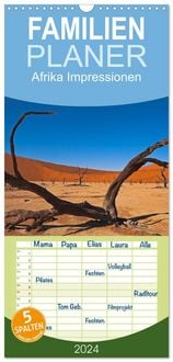 Produktbild: Familienplaner 2027 - Afrika Impressionen. NAMIBIA - S&Uuml;DAFRIKA - BOTSWANA mit 5 Spalten (Wandkalender, 21 x 45 cm) CALVENDO