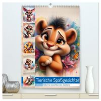 Produktbild: Tierische Spa&szlig;gesichter - Alberne Gesichter der Zootiere (hochwertiger Premium Wandkalender 2026 DIN A2 hoch), Kunstdruck in Hochglanz
