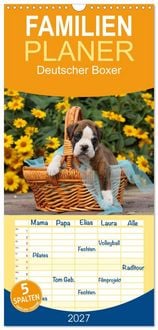 Produktbild: Familienplaner 2027 - Deutscher Boxer 2027 mit 5 Spalten (Wandkalender, 21 x 45 cm) CALVENDO