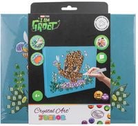 Produktbild: Craft Buddy CAJK-31MCU007 - Crystal Art Junior, Marvel Groot, Canvas Kit, Bastelset mit Keilrahmen, Diamond Painting