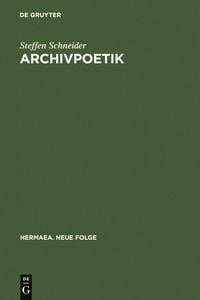 Produktbild: Archivpoetik