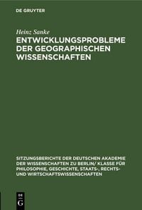Produktbild: Entwicklungsprobleme der geographischen Wissenschaften