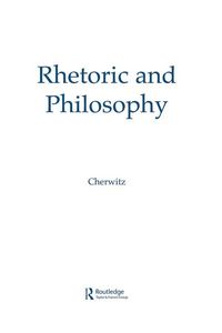 Produktbild: Rhetoric and Philosophy