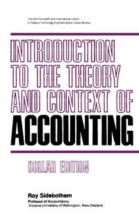 Produktbild: Introduction to the Theory and Context of Accounting
